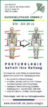 Posturologie Faltflyer von Naturheilpraxis Bomholt (Vorderseite)