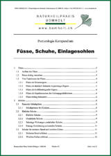 Posturologie-Kompendien von Naturheilpraxis Bomholt: Titelblatt Kompendium Fsse, Schuhe, Einlagesohlen