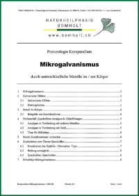 Posturologie Kompendium "Mikrogalvanismus" von Jens Bomholt: Titelblatt